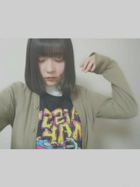 「邦ロック」｜おんさん（レディース・160cm・10代）の冬コーディネート