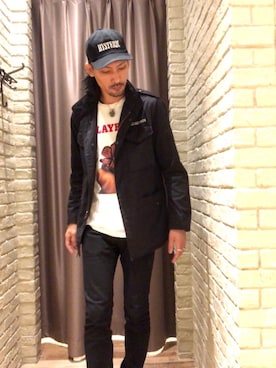 「HYSTERIC GLAMOUR（ヒステリックグラマー）のアイテム」を使った、Mitachiさん（メンズ・185cm）の秋コーディネート