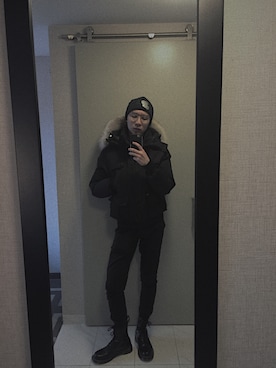 「Fairplayのアイテム」を使った、Dkarceさん（メンズ・178cm）の冬コーディネート