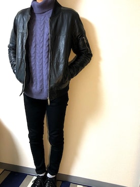 「roshell（ロシェル）のアイテム（ジャケット/アウター）」を使った、KOTARO.さん（メンズ・182cm）の秋コーディネート