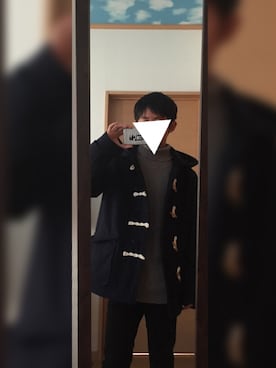 「GU（ジーユー）のアイテム（ダッフルコート）」を使った、tatsukiさん（メンズ・165cm）の冬コーディネート