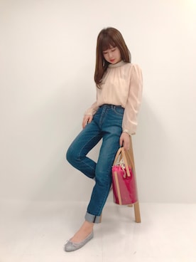 「アイテム（バレエシューズ）」を使った、nanami_さん（レディース・158cm）の春コーディネート