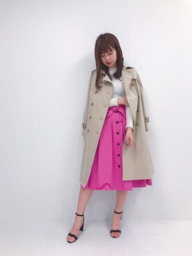 nanami_さんの「リラカラータックスカート」を使ったコーディネート