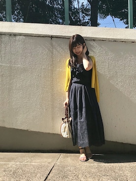 「JILL STUART（ジルスチュアート）のアイテム（カーディガン/ボレロ）」を使った、nanami_さん（レディース・158cm）の春コーディネート