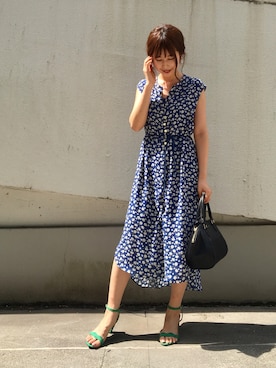 「アイテム（イヤリング）」を使った、nanami_さん（レディース・158cm）の夏コーディネート