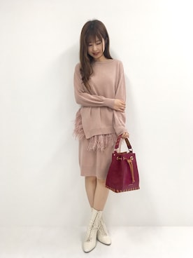 「158cm」｜「アイテム（ワンピース/ドレス）」を使った、nanami_さん（レディース・158cm）の秋コーディネート