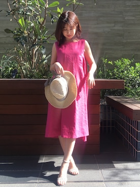 「158cm」｜「アイテム（ワンピース/ドレス）」を使った、nanami_さん（レディース・158cm）の夏コーディネート