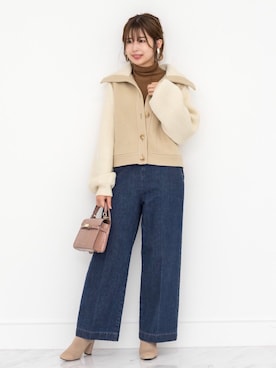 「JILL STUART（ジルスチュアート）のアイテム（ブルゾン）」を使った、nanami_さん（レディース・158cm）の秋コーディネート