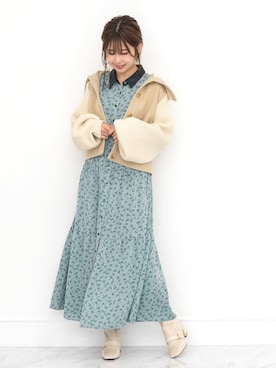 「JILL STUART（ジルスチュアート）のアイテム（ブルゾン）」を使った、nanami_さん（レディース・158cm）の秋コーディネート