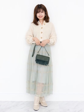 「JILL STUART（ジルスチュアート）のアイテム（カーディガン/ボレロ）」を使った、nanami_さん（レディース・158cm）の秋コーディネート