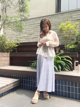 「ナロースカート」｜nanami_さん（レディース・158cm）の夏コーディネート