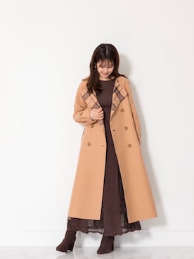 「ジルスチュアート」｜「アイテム（その他アウター）」を使った、nanami_さん（レディース・158cm）の秋コーディネート