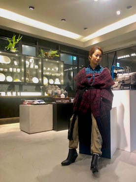 「DIESEL OSAKA」｜「アイテム（その他アウター）」を使った、miho kobayakawaさん（レディース・160cm）の秋コーディネート