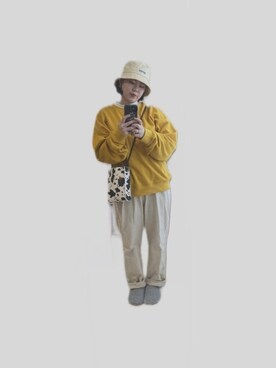 「SPOC STORE（スポックストア）のアイテム（帽子）」を使った、RIANさん（レディース・161cm）の春コーディネート