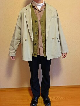 「SENSE OF PLACE by URBAN RESEAR」｜「アイテム（その他アウター）」を使った、oku さん（メンズ・170cm）の秋コーディネート