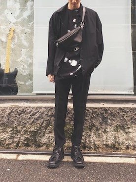 「LAD MUSICIAN（ラッドミュージシャン）のアイテム（ブルゾン）」を使った、SOSUKEHATTORIさん（メンズ・181cm）の春コーディネート