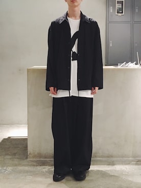 「LAD MUSICIAN（ラッドミュージシャン）のアイテム（ブルゾン）」を使った、SOSUKEHATTORIさん（メンズ・181cm）の春コーディネート