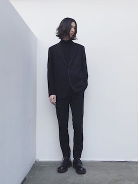 「LAD MUSICIAN（ラッドミュージシャン）のアイテム（その他シューズ）」を使った、SOSUKEHATTORIさん（メンズ・181cm）の冬コーディネート