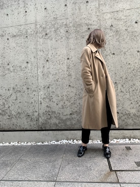 「Max Mara（マックスマーラ）のアイテム（チェスターコート）」を使った、ａｎｉｌさん（レディース・159cm）の秋コーディネート