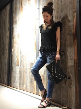 maki kumashiroさん（レディース・163cm）の夏コーディネート