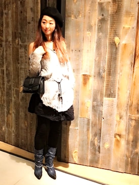 「デニムブーツ」｜maki kumashiroさん（レディース・163cm）の春コーディネート