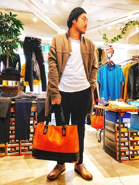 「MINOTAUR（ミノトール）のアイテム（パンツ）」を使った、胸毛王子さん（メンズ・181cm）の夏コーディネート