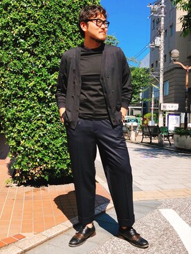 「WRAPINKNOT（ラッピンノット）のアイテム（スラックス）」を使った、胸毛王子さん（メンズ・181cm）の夏コーディネート