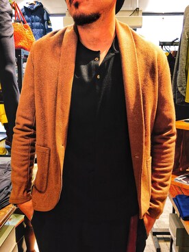 「INDIVIDUAL SENTIMENTS（インディビジュアルセンチメンツ）のアイテム」を使った、胸毛王子さん（メンズ・181cm）の秋コーディネート