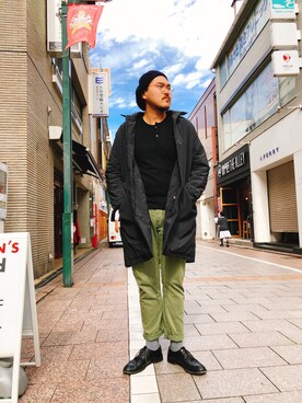 「INDIVIDUAL SENTIMENTS（インディビジュアルセンチメンツ）のアイテム」を使った、胸毛王子さん（メンズ・181cm）の秋コーディネート