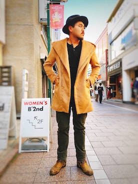 「INDIVIDUAL SENTIMENTS（インディビジュアルセンチメンツ）のアイテム」を使った、胸毛王子さん（メンズ・181cm）の秋コーディネート