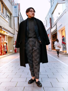 「g-stage（ジーステージ）のアイテム（トップス）」を使った、胸毛王子さん（メンズ・181cm）の秋コーディネート