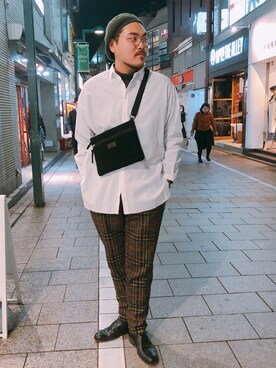 胸毛王子さん（メンズ・181cm）の冬コーディネート