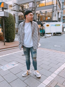 胸毛王子さん（メンズ・181cm）の冬コーディネート