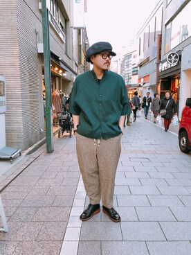 「INDIVIDUAL SENTIMENTS（インディビジュアルセンチメンツ）のアイテム」を使った、胸毛王子さん（メンズ・181cm）の春コーディネート