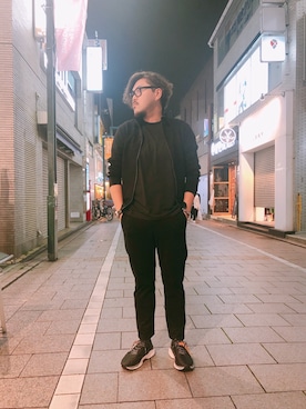 「SOLIDO（ソリード）のアイテム（トップス）」を使った、胸毛王子さん（メンズ・181cm）の春コーディネート