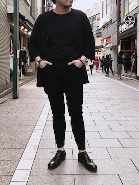 「OURET（オーレット）のアイテム（カーディガン/ボレロ）」を使った、胸毛王子さん（メンズ・181cm）の春コーディネート