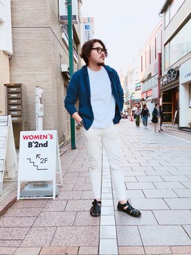 「YANUK（ヤヌーク）のアイテム」を使った、胸毛王子さん（メンズ・181cm）の春コーディネート