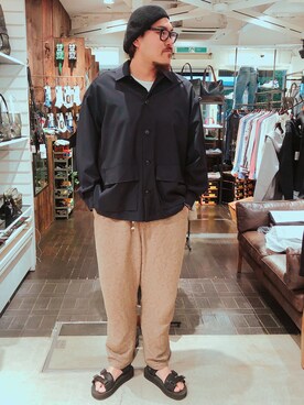 「INDIVIDUAL SENTIMENTS（インディビジュアルセンチメンツ）のアイテム」を使った、胸毛王子さん（メンズ・181cm）の夏コーディネート