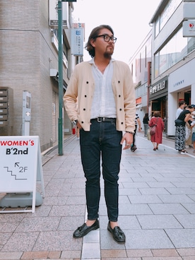 「SCROLLのアイテム」を使った、胸毛王子さん（メンズ・181cm）の夏コーディネート