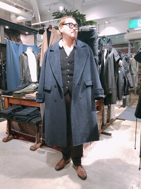 「lownn（ローン）のアイテム（ジャケット/アウター）」を使った、胸毛王子さん（メンズ・181cm）の秋コーディネート