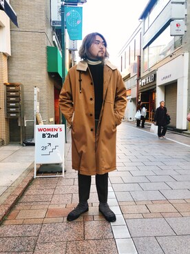 「WRAPINKNOT（ラッピンノット）のアイテム（パンツ）」を使った、胸毛王子さん（メンズ・181cm）の秋コーディネート