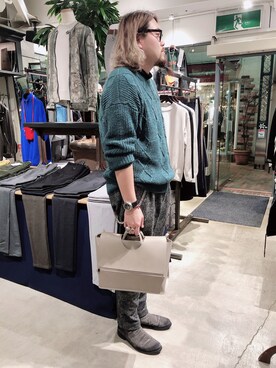 「B'2nd（ビーセカンド）のアイテム（バッグ）」を使った、胸毛王子さん（メンズ・181cm）の冬コーディネート