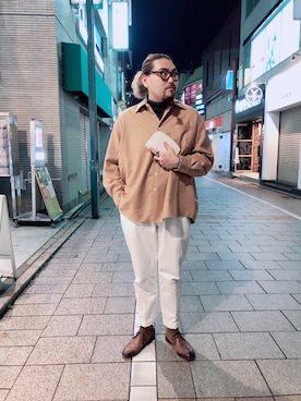 「PIENI（ピエニ）のアイテム（財布/小物）」を使った、胸毛王子さん（メンズ・181cm）の冬コーディネート