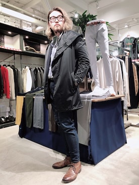 胸毛王子さん（メンズ・181cm）の冬コーディネート