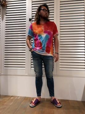 「MSGM（エムエスジーエム）のアイテム」を使った、胸毛王子さん（メンズ・181cm）の春コーディネート