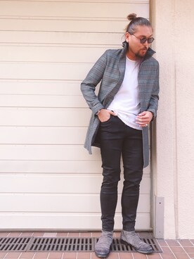 胸毛王子さん（メンズ・182cm）の秋コーディネート