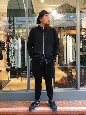 「B'2nd（ビーセカンド）のアイテム（パーカー）」を使った、胸毛王子さん（メンズ・182cm）の秋コーディネート
