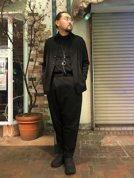 胸毛王子さん（メンズ・182cm）の冬コーディネート