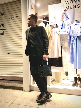 「ISAMU KATAYAMA BACKLASH（イサムカタヤマバックラッシュ）のアイテム（ブーツ）」を使った、胸毛王子さん（メンズ・182cm）の春コーディネート