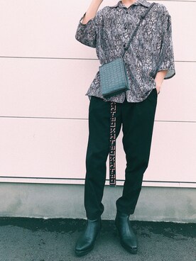 「ETHOSENS（エトセンス）のアイテム（ベルト）」を使った、shun171cmさん（メンズ・171cm）の夏コーディネート